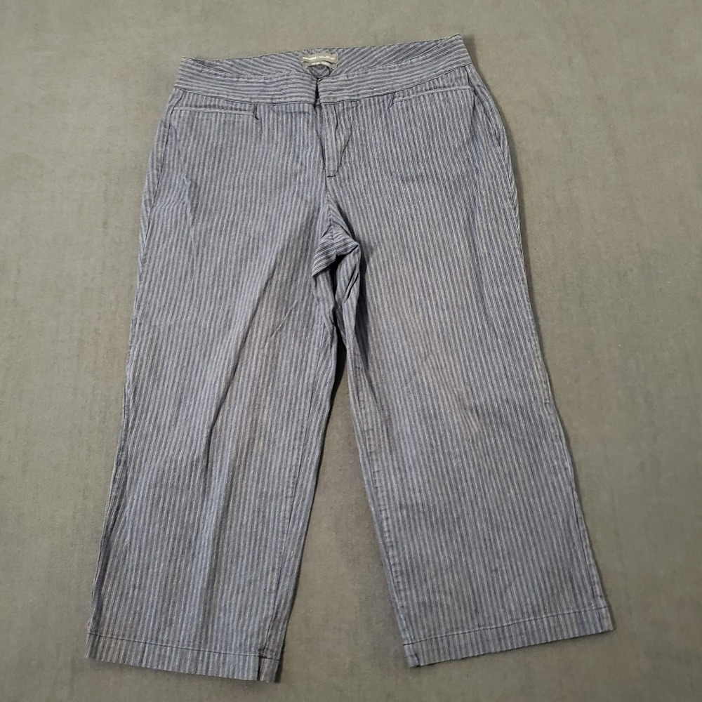 Dockers Collection Capri Womens Size 10 Mid Rise Curvy Navy‎ Striped